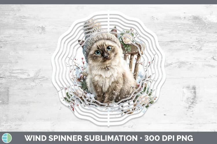GorgeousCats Winter Knit Hat Wind Spinner design.