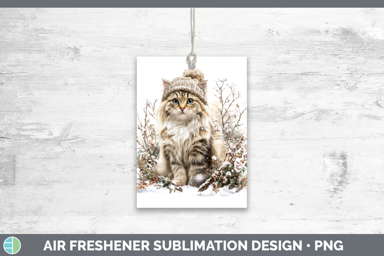 Siberian Cats Winter Knit Hat Air Freshener Sublimation Desi