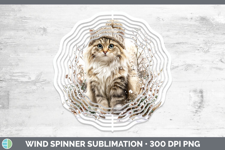 GorgeousCats Winter Knit Hat Wind Spinner design.