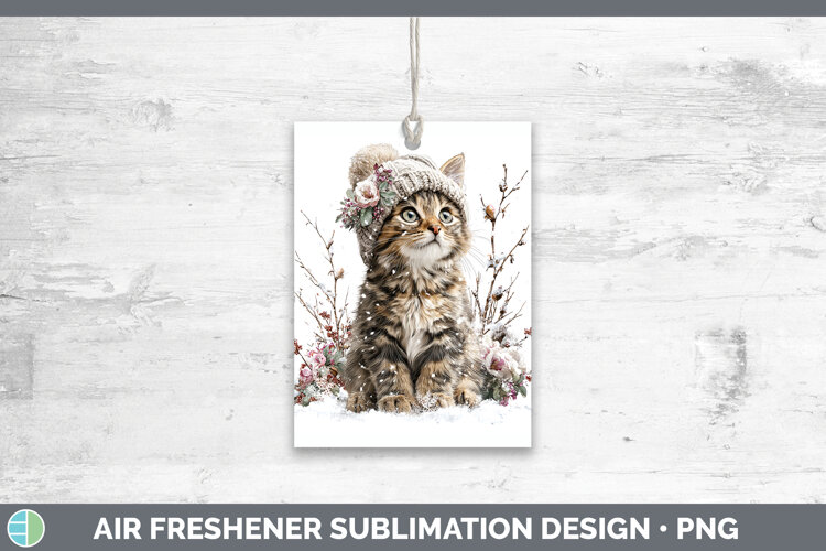 GorgeousCats Winter Knit Hat Air Freshener design.