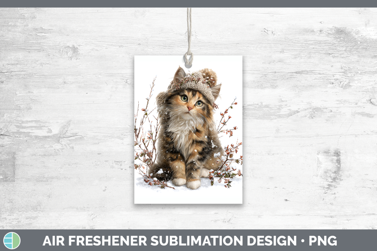 Tortoiseshell Cats Winter Knit Hat Air Freshener Sublimation