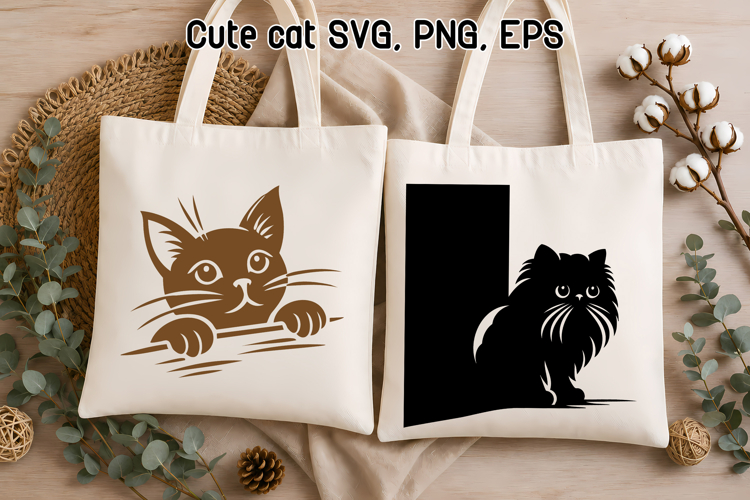 Peeking Cat Svg Image 14