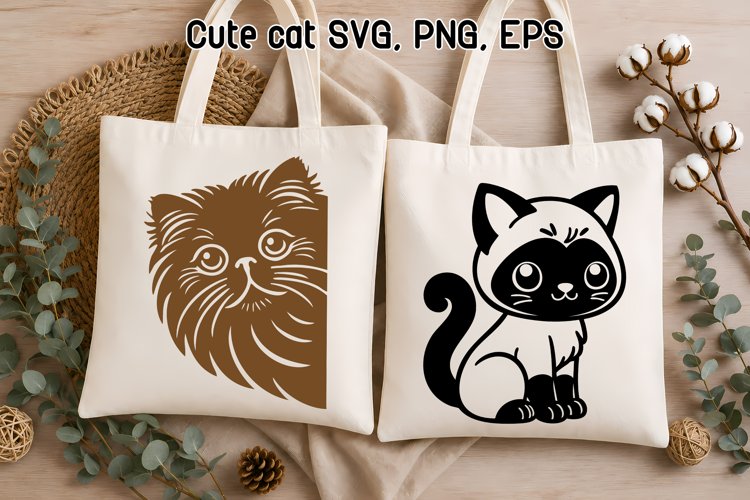 Peeking Cute Cat SVG Design | Cute Animal Vector