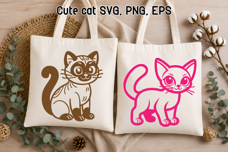 Peeking Cute Cat SVG Design | Cute Animal SVG