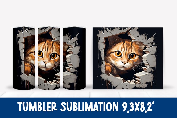 Cat hole tumbler sublimation