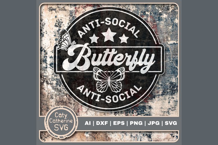 Antisocial Butterfly Svg Image 23