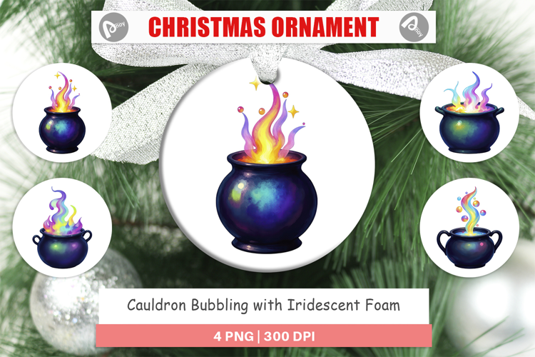 Ornament Iridescent Bubble Cauldron