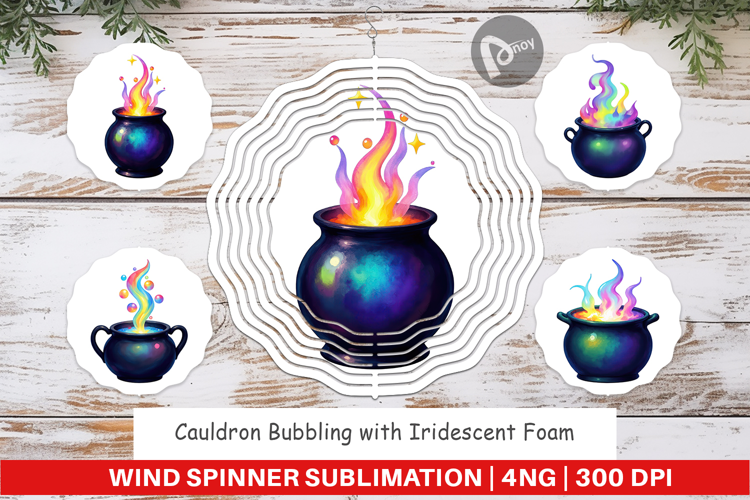 Wind Spinner Iridescent Bubble Cauldron