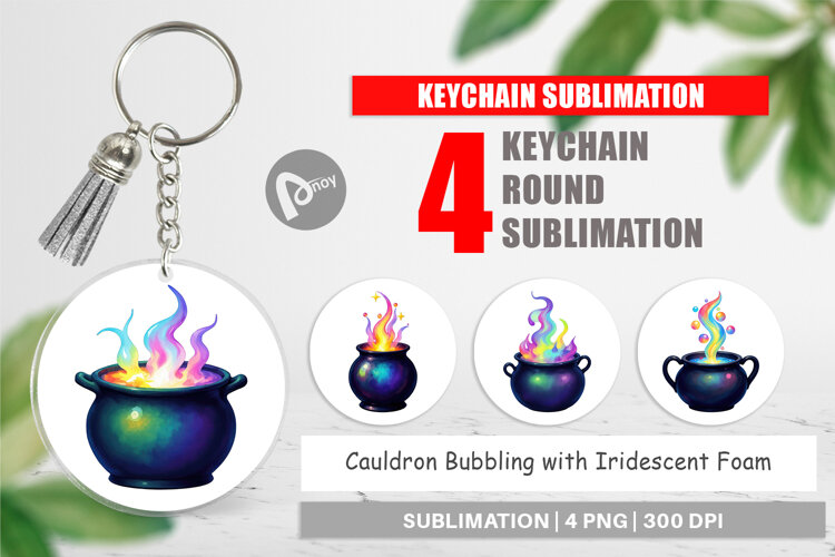 Keychain Iridescent Bubble Cauldron example image 1