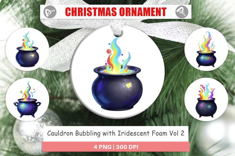 Ornament Iridescent Bubble Cauldron