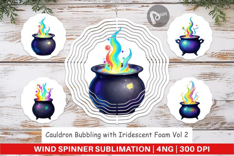 Wind Spinner Iridescent Bubble Cauldron