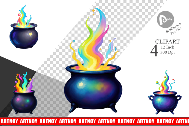Iridescent Bubble Cauldron Clipart