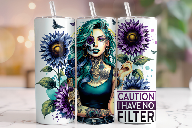 Caution I Have No Filter PNG, Sarcastic Funny Quotes Tumbler
