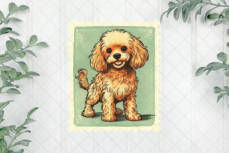 Dog Portrait Vintage Sublimation Clipart