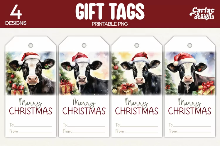 Christmas Gift Tags, Merry Christmas Printable Tags