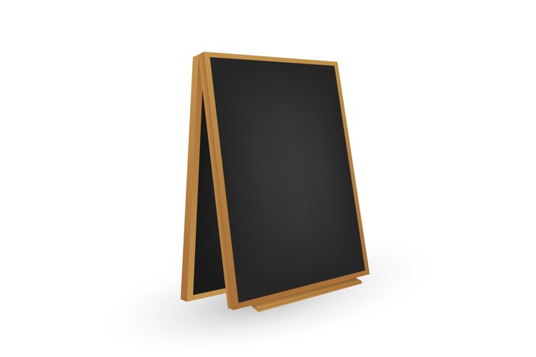Menu Black Board. Different View. Vector stock illustration example image 1