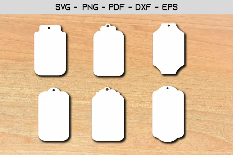 Paper cut Tags Template SVG Design