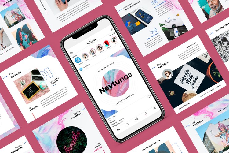 Nevtunas Business Instagram Google Slides Template