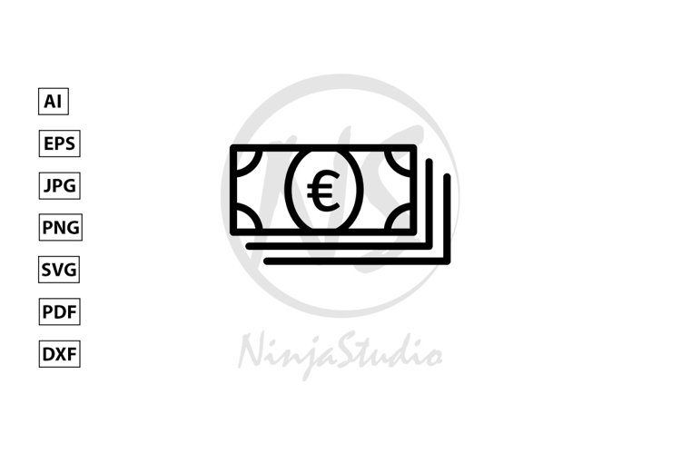 Money Line Icon In Flat Style Vector example image 1