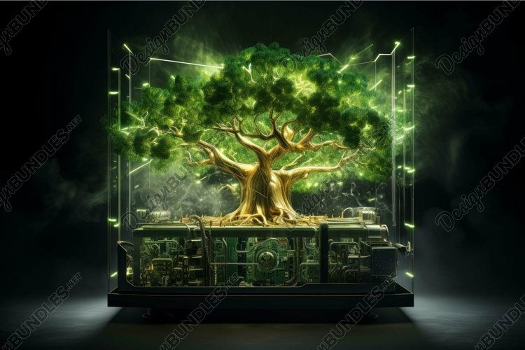Enchanted technological forest art installation