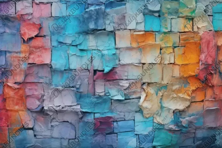 Vibrant Abstract Patchwork Texture Background Wallpaper