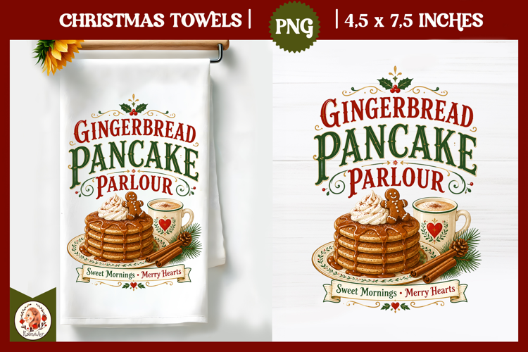 Vintage Christmas Kitchen Towel PNG |Retro farm sublimation