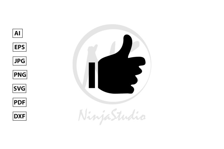 Thumbs up Icon In Flat Style Vector example image 1