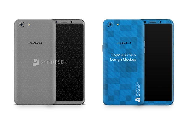 Oppo A83 Vinyl Skin Design Mockup 2018