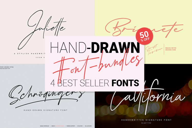 Hand-drawn Script | Font Bundle example image 1
