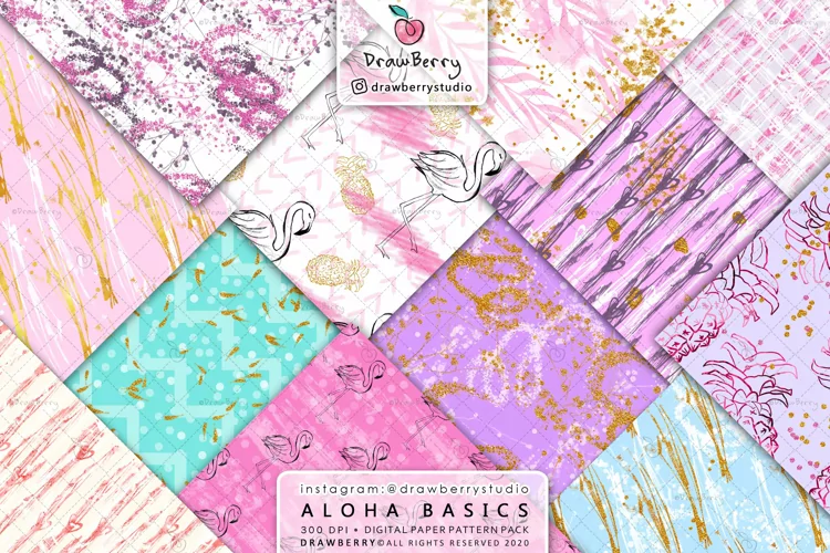 Cute Seamless Flamingo Pattern DP075