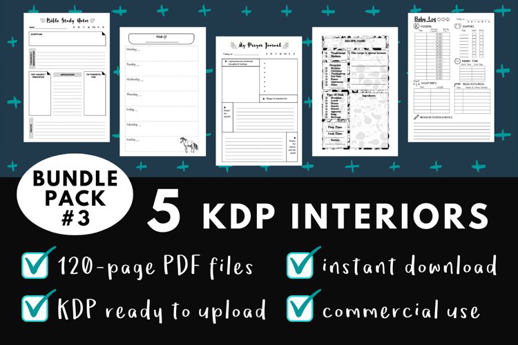 KDP Interior Pack #3 - 5 Templates! example image 1
