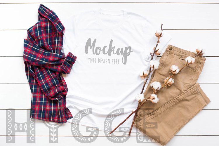 White Tshirt Mockup Image 3