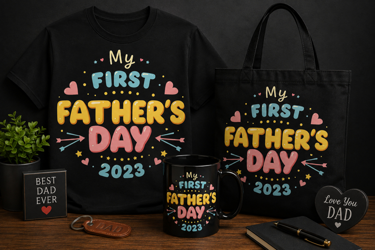 My First Father’s Day 2023 PNG | Baby Dad Shirt Design