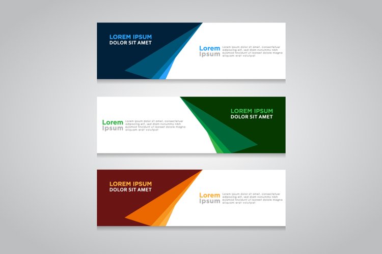 Vector abstract design web banner template
