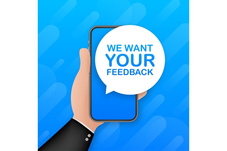 We want your feedback on smartphone screen. Customer service example image 1