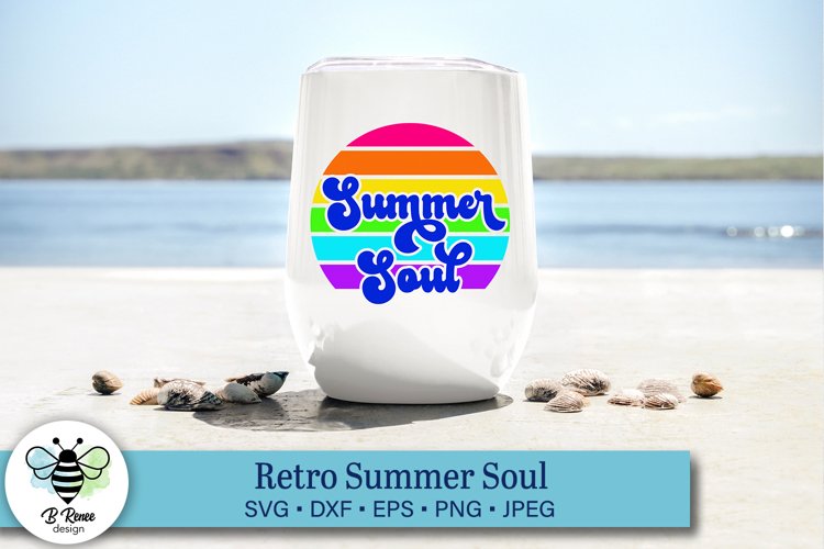 Summer Soul Retro Style SVG | Summer Saying SVG example image 1
