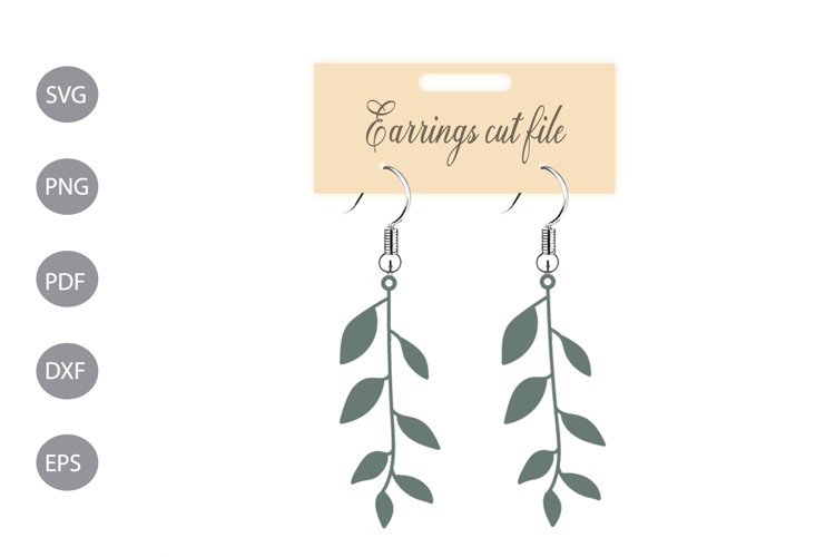 Earrings SVG Template Design