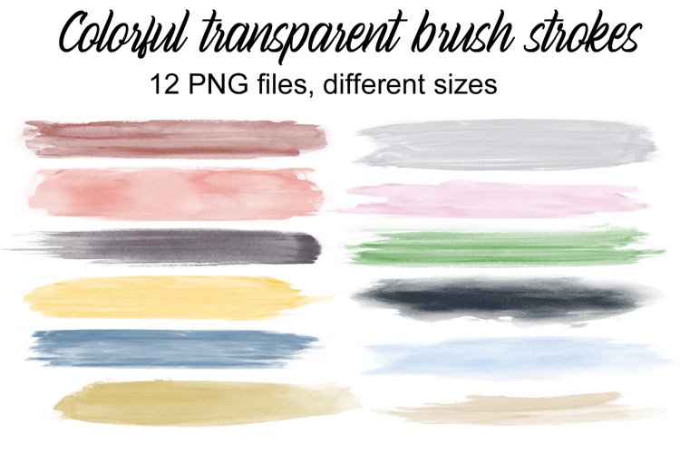 Transparent design of brush strokes for any kind of crafts