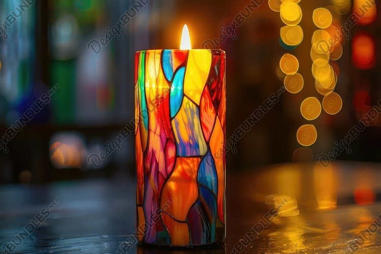 Cylindrical Glass Candle Background Wallpaper