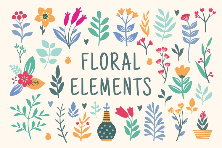 Beautiful Floral graphics and illustrations example image 1