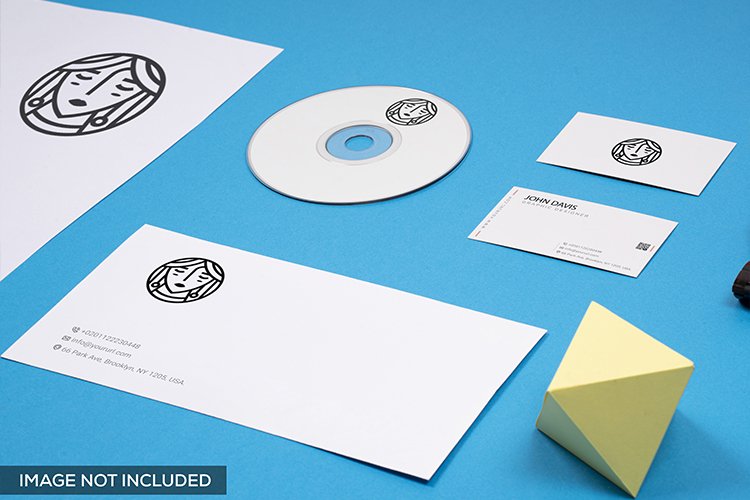 2 Branding Mockup in Blue