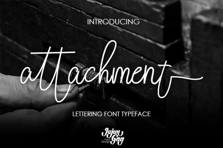 Attachment Lattering Font example image 1