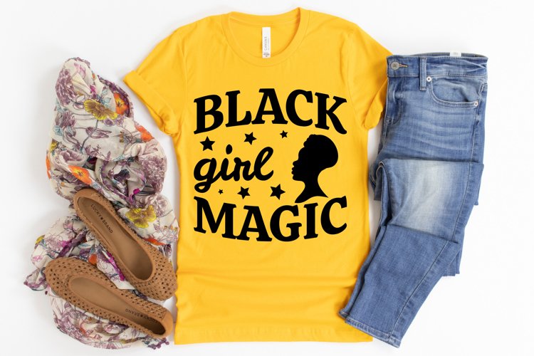 Black Girl Magic SVG, Afro Lady SVG files for Cricut example image 1