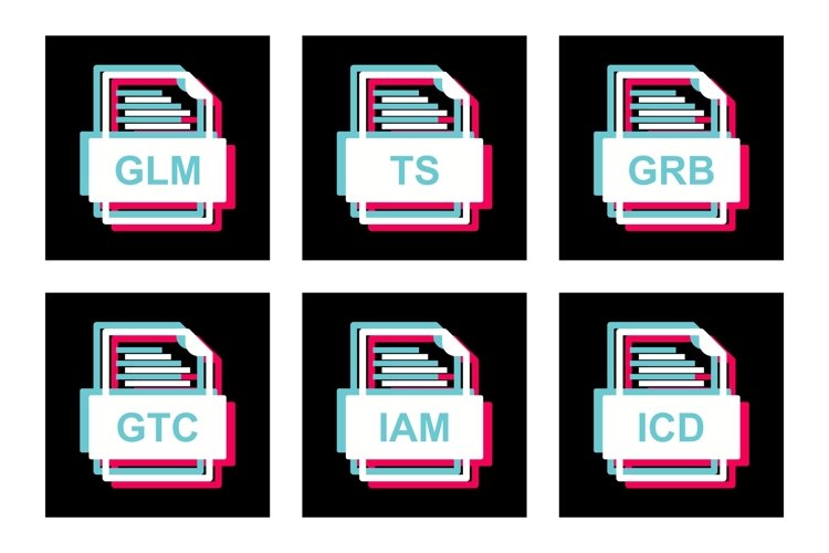 Set Of File Formats Icons example image 1