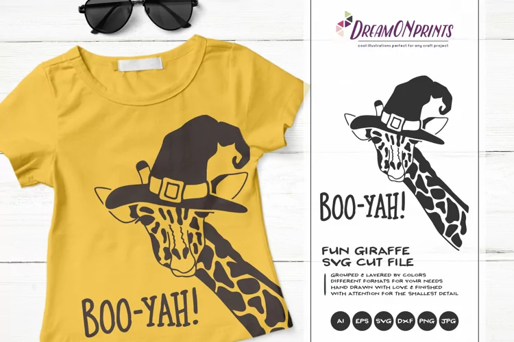 Boo-Yah! | Fun Giraffe SVG | Funny Halloween Giraffe