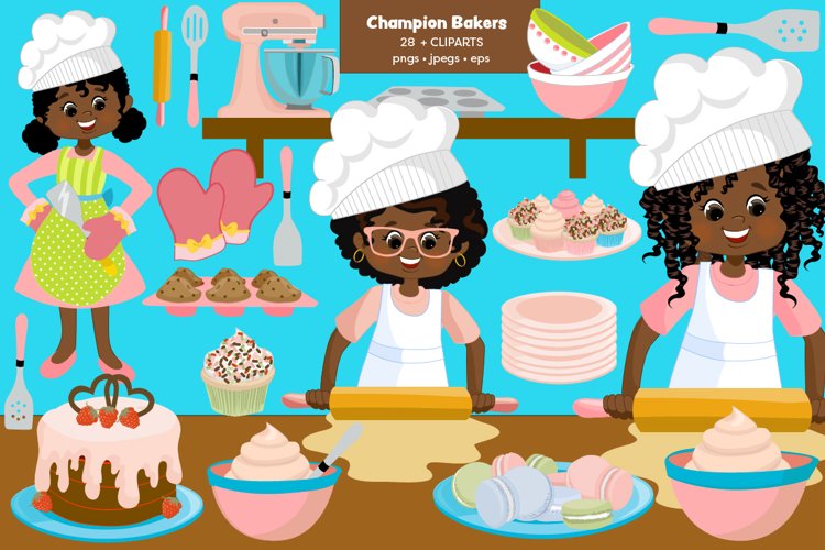 African AMerican BAKING CHAMPIONSHIP GIRLS example image 1