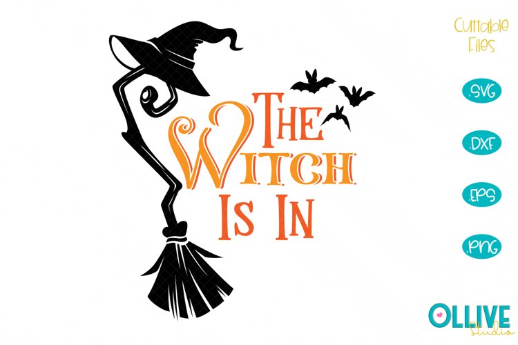 The Witch Is In Halloween SVG example image 1