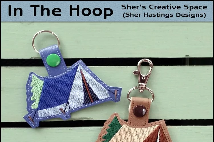 ITH Two Man Tent Vinyl Key Fob or Bag Tag - Snap Tab