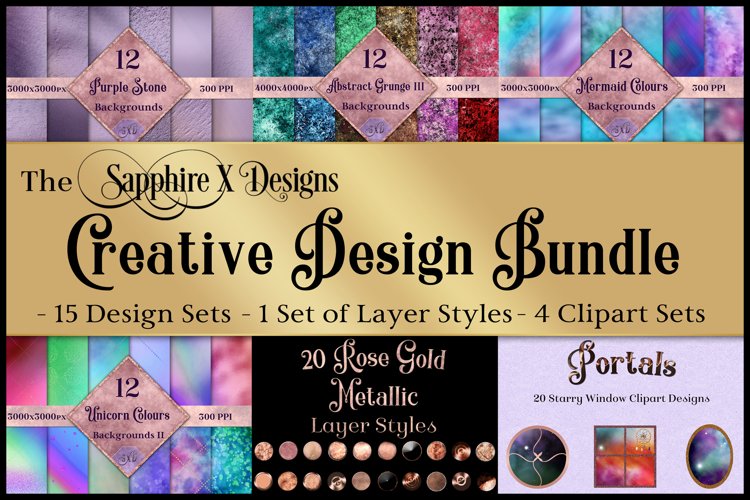 The Sapphire X Designs Creative Design Bundle - 20 Products example image 1