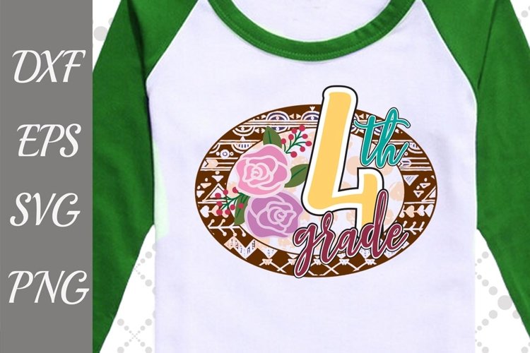 Back to School Svg, FOURTH GRADE SVG, 4th Grade Svg,School S example image 1